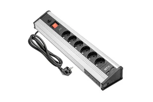 GTV Przedłużacz biurkowy MULTI 6gn + USB GTV AE-PBMUL6U6U-53 - Listwy zasilające - miniaturka - grafika 2