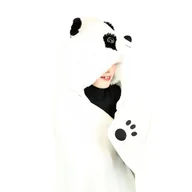 Koce i narzuty dla dzieci - Panda Kocyk z kapturem dla dzieci Cozy Noxxiez BL823 - miniaturka - grafika 1