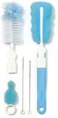 Akcesoria do karmienia - Babyono Zestaw Szczotek Do Mycia Butelek I Smoczków Wymienny Niebieski - miniaturka - grafika 1