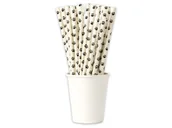 Słomki do napojów - Słomki urodzinowe łapki kotki pieski - 19 cm - 25 szt. - miniaturka - grafika 1