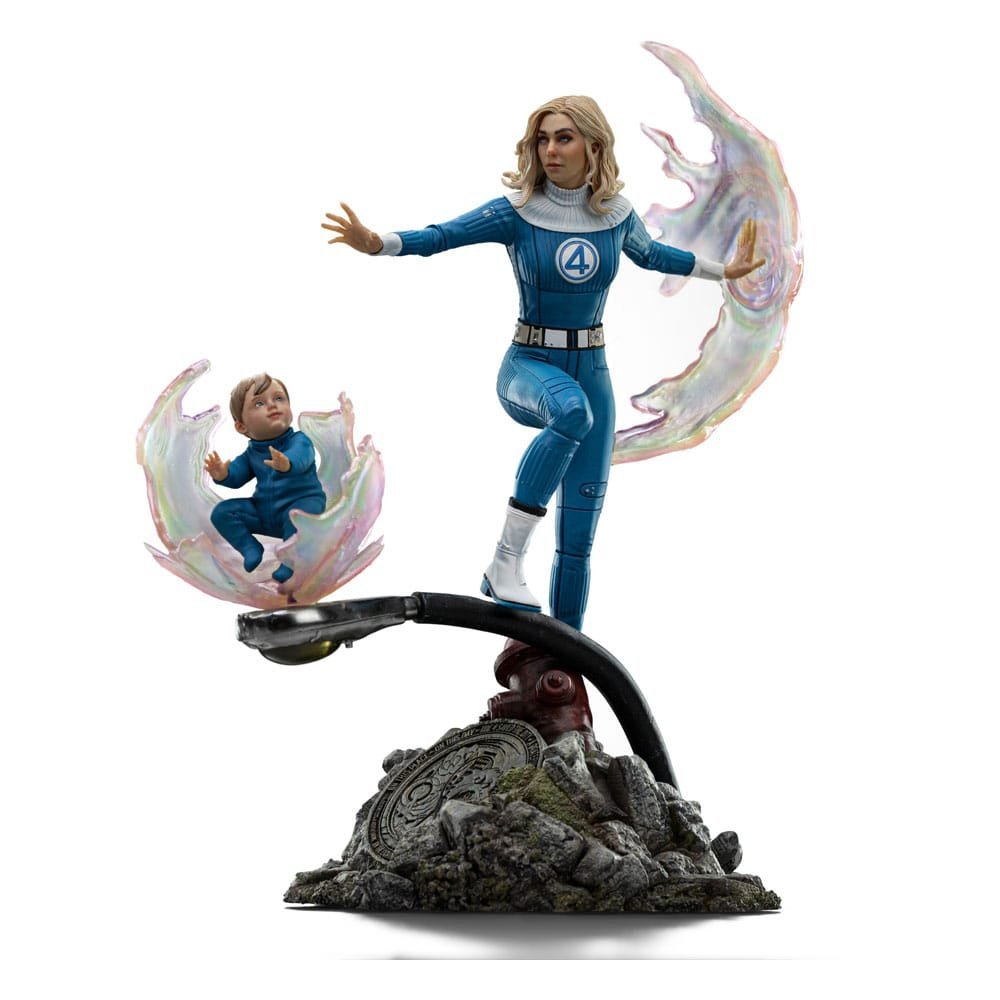 Figurka z żywicy Statua Invisible Woman i Franklin 1/10 od Marvel 28 cm
