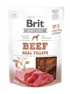 Brit BRIT Jerky Snack Beef Fillets 80g 44751-uniw - Przysmaki dla psów - miniaturka - grafika 1
