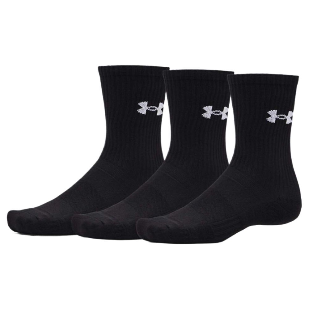 Skarpetki Under Armour Performance Cotton 3p Crw Ultimate Black/Ultimate Black/White L