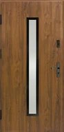 Drzwi zewnętrzne - Drzwi zewnętrzne stalowe wejściowe Auria Passive orzechowe 90 lewe Splendoor - miniaturka - grafika 1