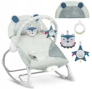 Leżaczek dla Niemowląt Bujaczek 2w1 Kołyska Wibracje Zabawki - Leżaczki i huśtawki - miniaturka - grafika 1