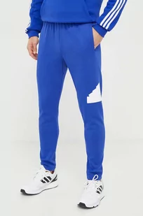 adidas spodnie dresowe kolor niebieski z nadrukiem - Spodnie męskie - miniaturka - grafika 1