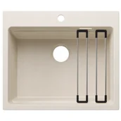 Zlewozmywaki - BLANCO 527748 Zlewozmywak ETAGON 6 Silgranit delikatny biały, szyny, bez armatury przelewowo-odpływowej - miniaturka - grafika 1