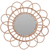 Lustra - Home Styling Collection Lustro wiklinowe plecione BOHO w wiklinowej ramie okrągłe 49 cm 569026 - miniaturka - grafika 1