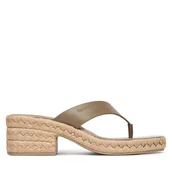 Klapki i japonki damskie - Klapki Calvin Klein Block Heel Espa 50 Thong Lth HW0HW02902 Brązowy - miniaturka - grafika 1