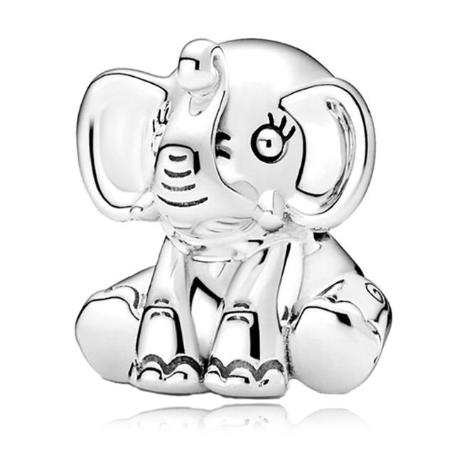 Zawieszka Charms SREBRO 925 Koralik Słoń Słonica Ellie