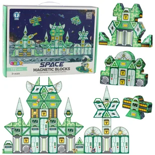 ZESTAW DUZE KLOCKI MAGNETYCZNE KOSMOS - Klocki - miniaturka - grafika 1