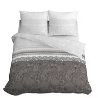 Pościel - Pościel z bawełny, brązowo-czarny ornament wz.3837b, 200x220 cm, 3 elementy - miniaturka - grafika 1