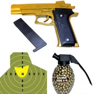 Zabawki militarne - Pistolet na kulki Pistolety+ TARCZA I KULKI - miniaturka - grafika 1