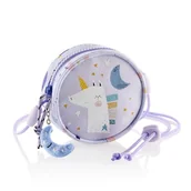 Torebki damskie - Miquelrius - Torba listonoszka, torba z jednorożcem z przegrodą, zamkiem błyskawicznym i pluszowym brelokiem, regulowanym sznurkiem i systemem bezpieczeństwa, saszetka dziecięca 110 x 110 x 40 mm, - miniaturka - grafika 1