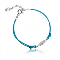 Bransoletki - Bransoletka surfing vibes sznurkowa rodowana - miniaturka - grafika 1