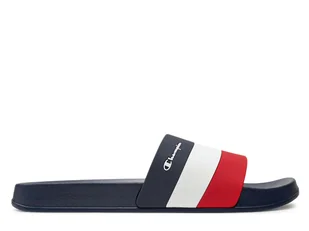 Klapki męskie Champion S22049BS506 ALL AMERICAN SLIDE Niebieskie - Klapki i japonki męskie - miniaturka - grafika 1