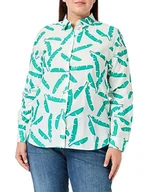 Bluzki damskie - Betty & Co Bluzka damska 8640/3270, biała/zielona, 38, White/Green, 38 - miniaturka - grafika 1