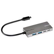 Huby USB - Silverstone SST-EP09C HUB USB 3.1 Type-C Gen 1 do 2x USB Type-A i 2x USB Type-C niezależne zasilanie dioda LED 40169 - miniaturka - grafika 1