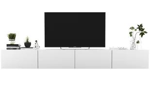 Szafka RTV, wisząca, loft, industrialna, enjoy, 240x35x30 cm, biel, mat - Szafki RTV - miniaturka - grafika 1
