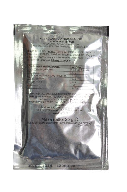 Czekolada do picia waniliowa 25 g