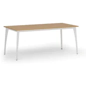 Stoły i stoliki do biura - Stół konferencyjny PRIMO OMEGA, 1800 x 900 mm, podstawa biała, buk - miniaturka - grafika 1