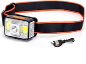 Latarki - Czołówka 1.5W/100lm 3 rodzaje oświetlenia i światło ostrzegawcze USB - miniaturka - grafika 1