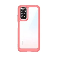 Etui i futerały do telefonów - Etui Outer Braders sztywny pokrowiec z żelową ramką do Xiaomi Redmi Note 11 czerwony - miniaturka - grafika 1