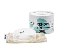 Waciki, płatki i patyczki kosmetyczne - Veoli Botanica Veoli Botanica Remove And Relove Wielorazowe bambusowe płatki kosmetyczne 7 szt - miniaturka - grafika 1