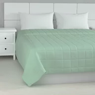 Narzuty - Dekoria Narzuta pikowana w kratę zieleń eukaliptusa szer.260 × dł.210 cm Loneta 498-133-61 - miniaturka - grafika 1