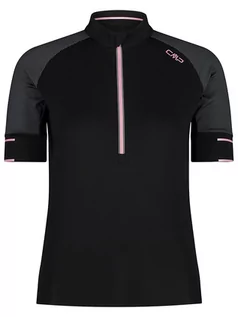 Koszulki sportowe damskie - CMP Koszulka kolarska w kolorze czarnym - grafika 1