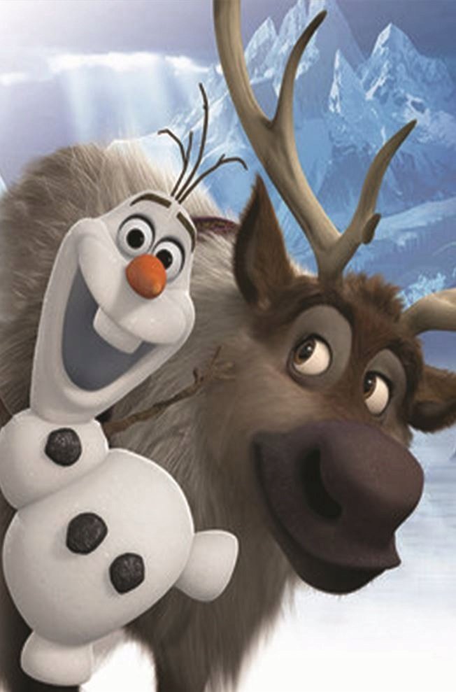 PUZZLE OLAF FROZEN Kraina Lodu Elsa Anna A3 252 el z Nadrukiem+IMIĘ Pudełko