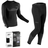 Pozostała odzież narciarska - BIELIZNA TERMOAKTYWNA BTZ0464 CZARNA MĘSKA ZESTAW 2XL/3XL MAGNUS NILS - miniaturka - grafika 1