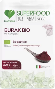 MedicaLine Burak Bio w proszku 66 porcji 200g BeOrganic 5903242581311 - Suplementy naturalne - miniaturka - grafika 1