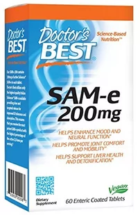 Doctor's Best - SAMe, 200mg, 60 tabletek - Witaminy i minerały - miniaturka - grafika 1