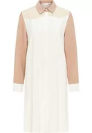 Sukienki - RISA Sukienka damska 25210990, biały, beżowy, wielbłąd, XL - miniaturka - grafika 1