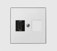 Gniazdka elektryczne - Elektro-Plast Vestra Gniazdo multimedialne pojedyncze HDMI bez ramki podtynkowe IP20 biały 3891-10 - miniaturka - grafika 1