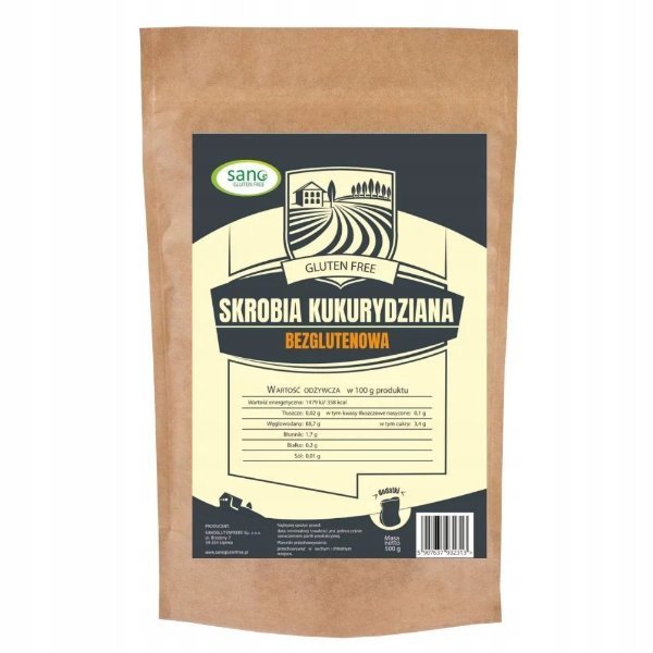 Bezglutenowa skrobia kukurydziana 500g Sano Gluten Free