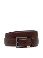 Paski - Tommy Hilfiger Pasek Męski Hudson Leather 3.0 AM0AM13379 Brązowy - miniaturka - grafika 1