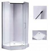Kabiny prysznicowe - Calbati Kabina prysznicowa pięciokątna 90x90 brodzik 23178229 - miniaturka - grafika 1