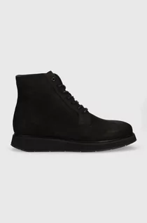 Botki męskie - Calvin Klein buty wysokie Lace Up Boot męskie kolor czarny - grafika 1