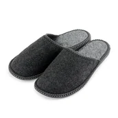 Kapcie damskie - Pantofle nowo męskie szare pełne ekologiczny filc r. 45 - miniaturka - grafika 1