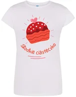 Koszulki i topy damskie - T-SHIRT DAMSKI NA PREZENT URODZINY ŚMIESZNA KOSZULKA BIAŁA R-XL A545 - miniaturka - grafika 1