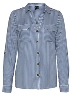 Koszule damskie - Vero Moda Koszula w kolorze niebiesko-białym - miniaturka - grafika 1