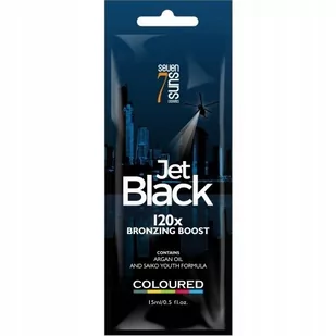 7suns Jet Black bronzer x 120 do opalania Saszetka - Balsamy i kremy do opalania - miniaturka - grafika 1