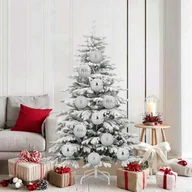 Bombki - vidaXL Zestaw Bombek Choinkowych 9 pcs Srebrny - miniaturka - grafika 1