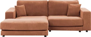 BELIANI Narożnik prawostronny 3-osobowy jasnoczerwony tapicerowany sofa narożna dodatkowe poduszki minimalistyczny styl - Narożniki - miniaturka - grafika 1
