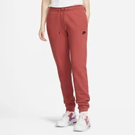 Spodnie damskie - Damskie Spodnie NIKE W NSW ESSNTL PANT REG FLC MR DX2320-691 – Pomarańczowy - miniaturka - grafika 1