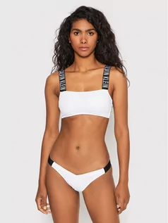 Stroje kąpielowe - Calvin Klein Swimwear Góra od bikini KW0KW01838 Biały - grafika 1