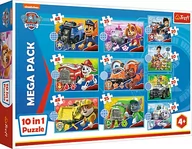 Puzzle - Trefl Puzzle 10w1 Poznaj Psi Patrol PAW PATROL 90381 - miniaturka - grafika 1