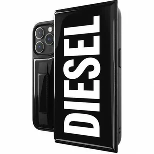 Diesel Etui Wallet Case - FW22 do iPhone 14 Pro czarne - Etui i futerały do telefonów - miniaturka - grafika 1